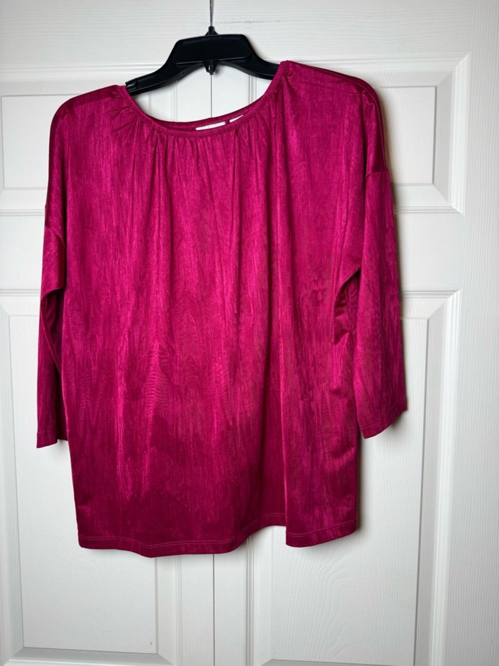 Chico's Tukanaβ Raspberry Evening Shine 3/4 Sleeves Top
